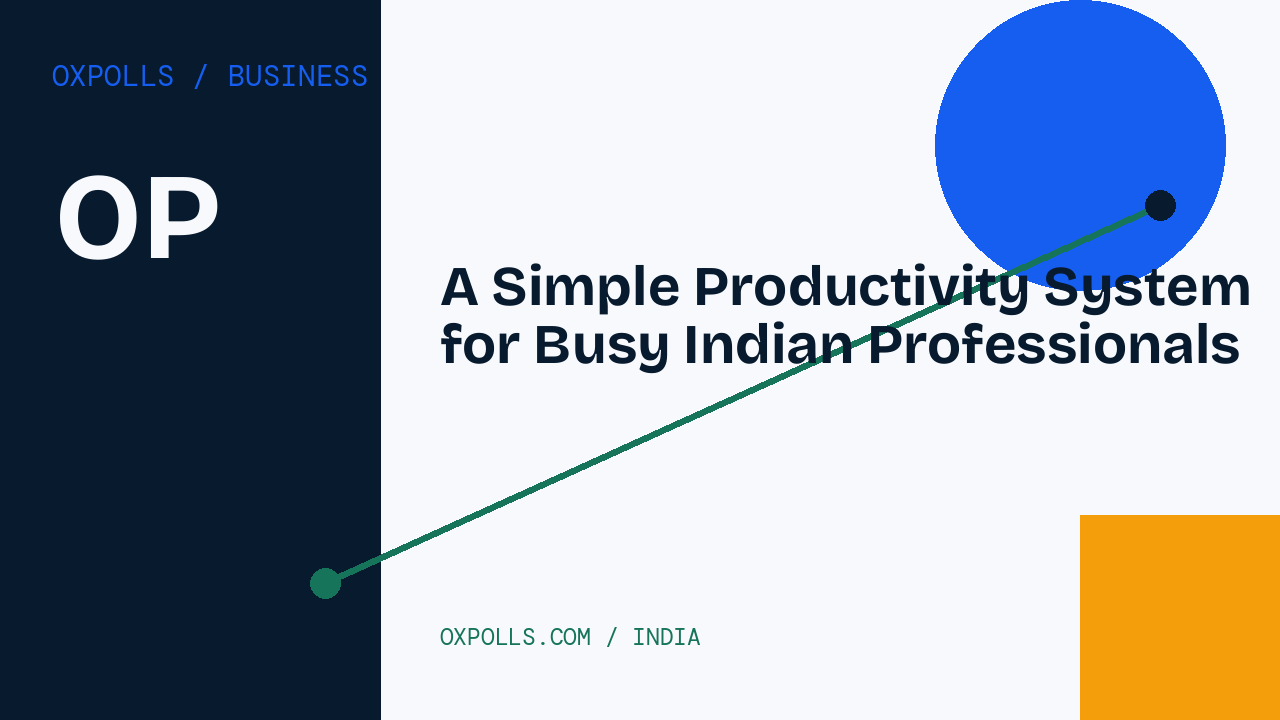 A Simple Productivity System for Busy Indian Professionals